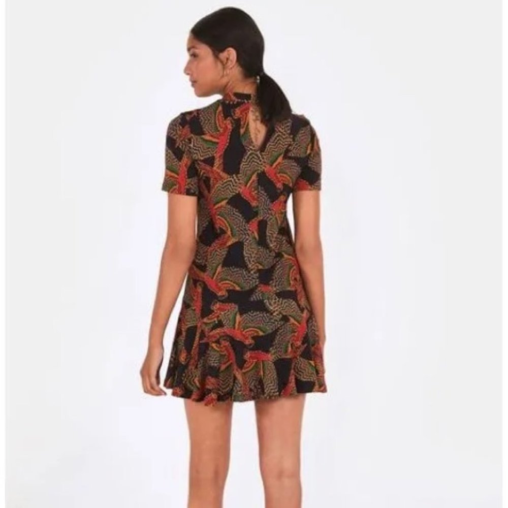 Farm Rio Ancestral Rib Ruffle Mini Dress size L - Picture 9 of 10